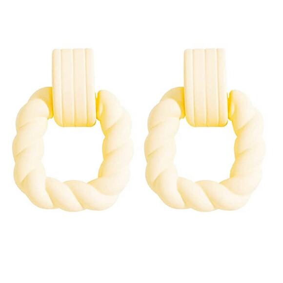 Square Twist Drop Earrings - Picture 1 of 1